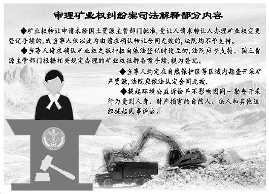 昭通最高法发布审理矿业权纠纷案司法解释涉矿公益诉讼不影响个人民事诉讼